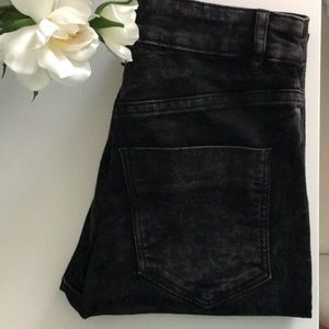 High Waisted Acid Wash Jeans